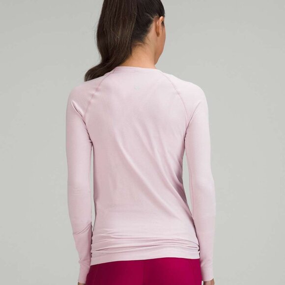 Pink Peony Lululemon Swiftly Tech Long Sleeve Shirt 2.0 HIP length - Picture 2 of 6